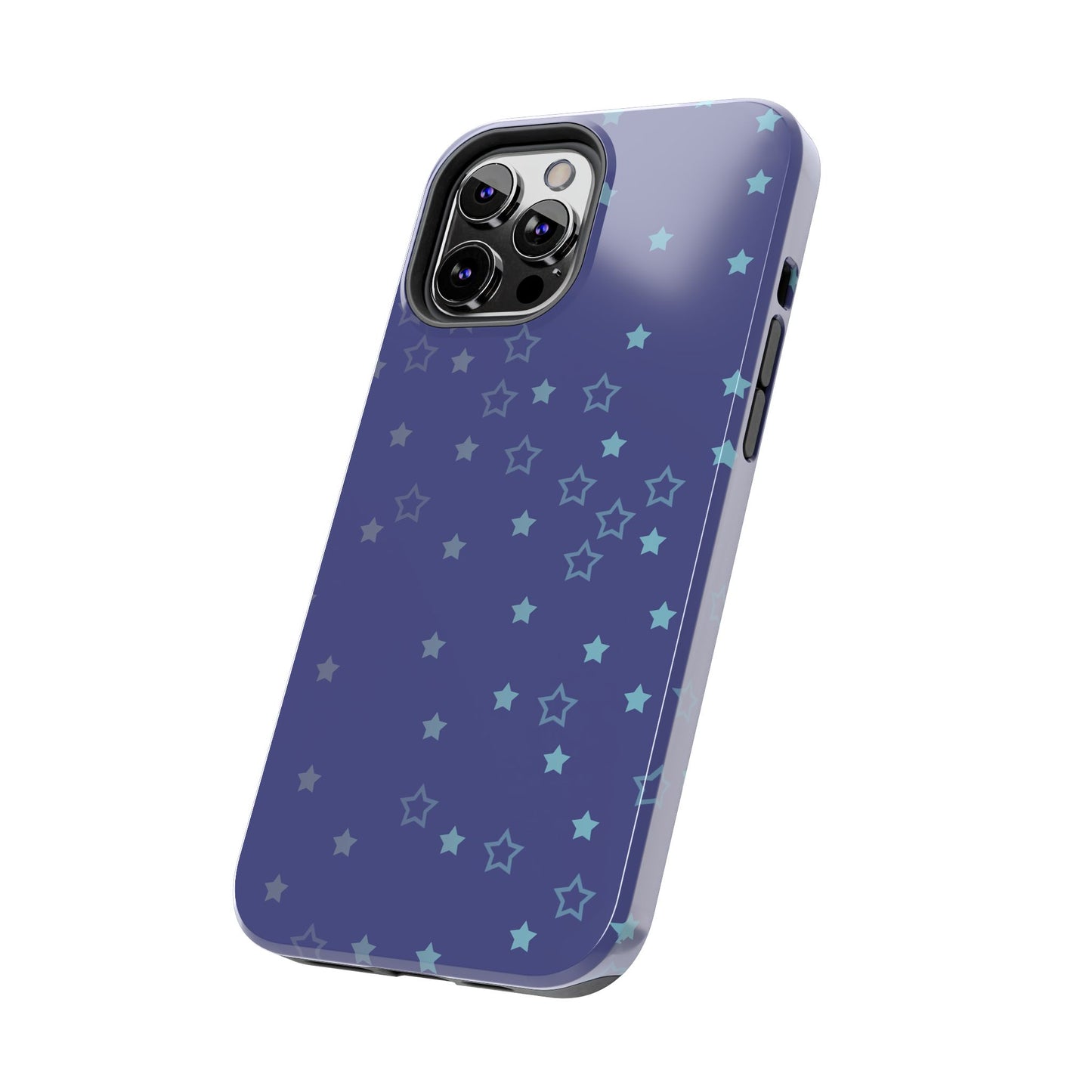 Blue Starfall Tough Phone Case – Celestial Blue Star Cover, Galaxy-Inspired Night Sky iPhone Accessory
