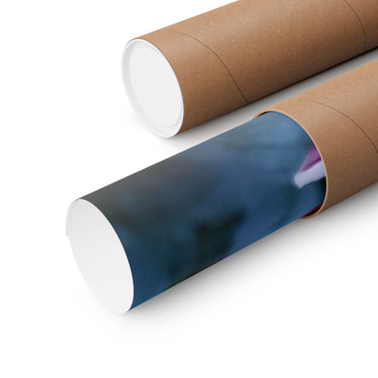 Red and White Dahlia Wall Poster – Botanical Floral Art Print, Cottagecore Summer Bloom Decor