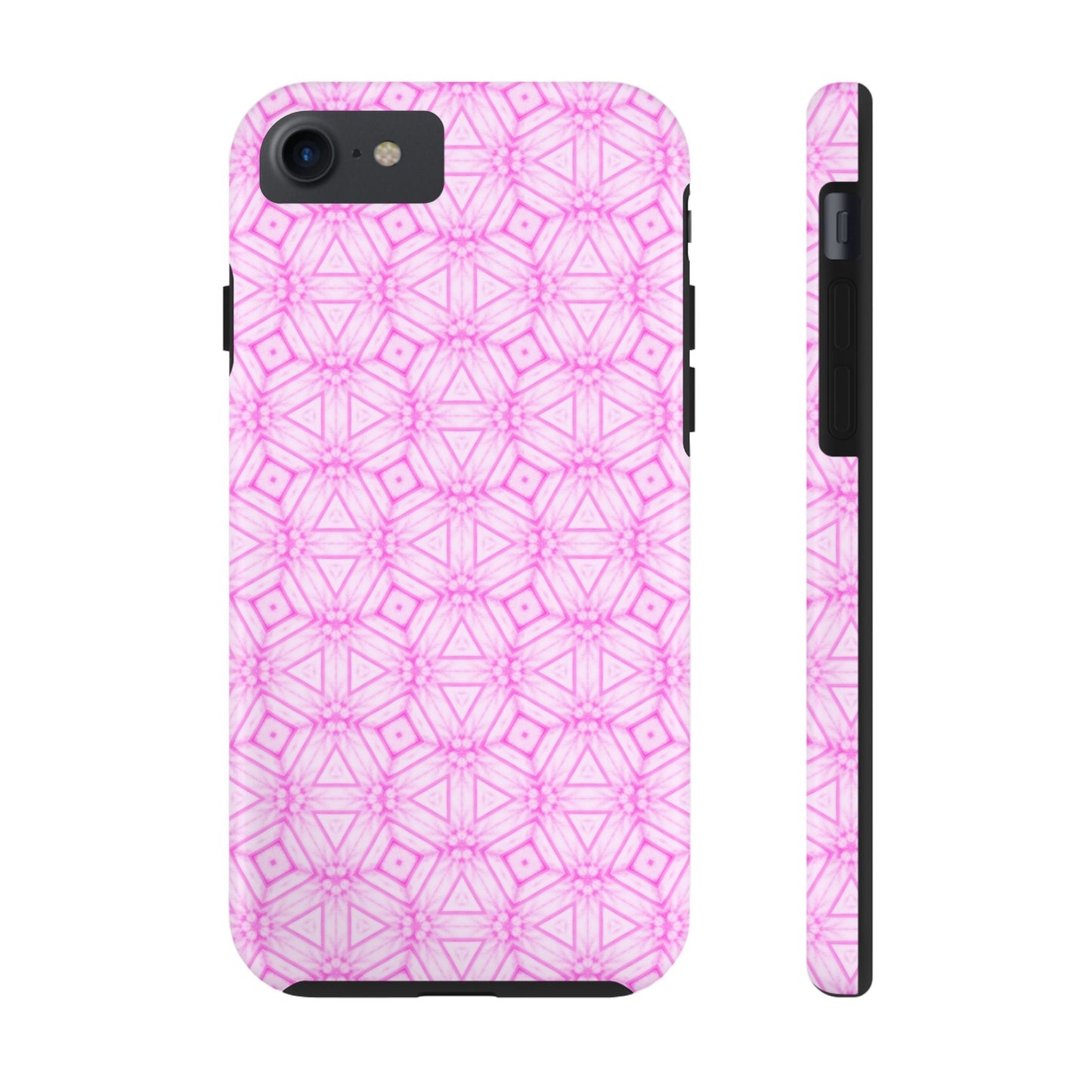 Cherry Blossom Patchwork Tough Case – Sakura Floral Pink Spring Floral Pattern Phone Case for Samsung Galaxy and iPhone
