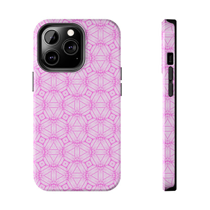Cherry Blossom Patchwork Tough Case – Sakura Floral Pink Spring Floral Pattern Phone Case for Samsung Galaxy and iPhone