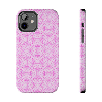 Cherry Blossom Patchwork Tough Case – Sakura Floral Pink Spring Floral Pattern Phone Case for Samsung Galaxy and iPhone