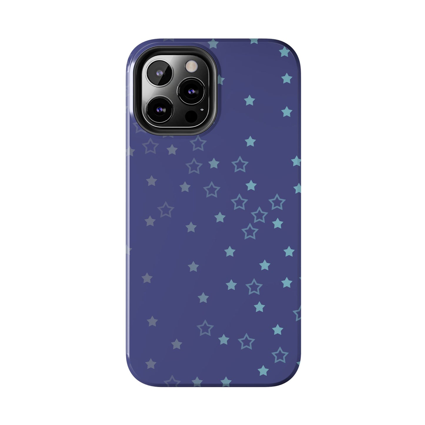 Blue Starfall Tough Phone Case – Celestial Blue Star Cover, Galaxy-Inspired Night Sky iPhone Accessory