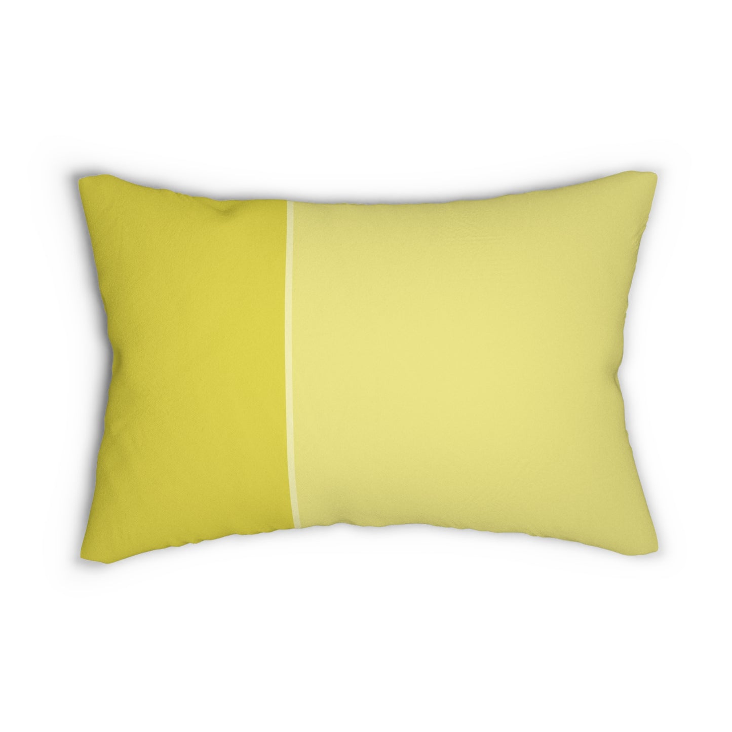 Minimalist Yellow Lines Lumbar Pillow – Two-Tone Accent Cushion for Modern or Scandinavian Home Decor