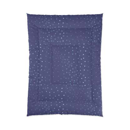 Blue Starfall Comforter – Blue Star Bedding, Celestial Night Sky Comforter, Galaxy-Inspired Bedroom Decor