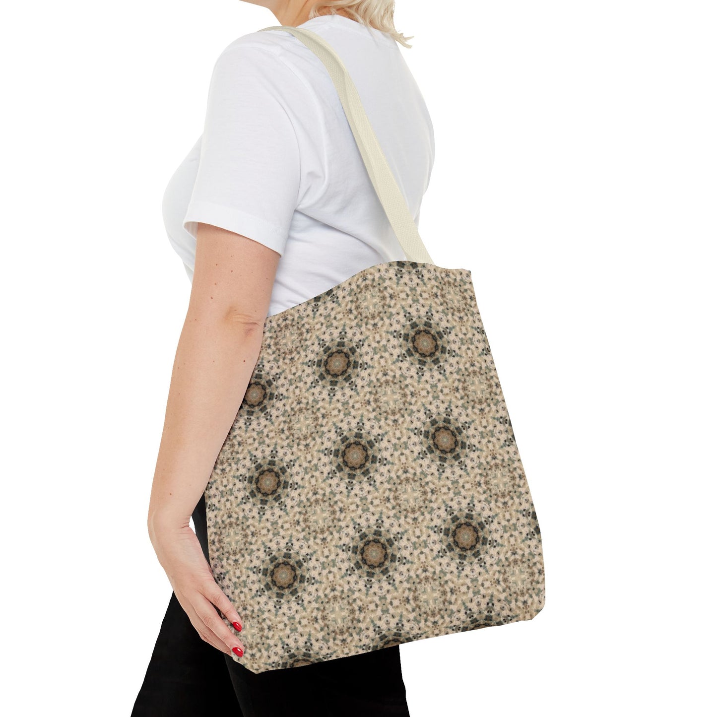 Desert Suns Tote Bag – Boho Desert Sun Pattern, Southwestern Earth-Tone Minimalist Carryall