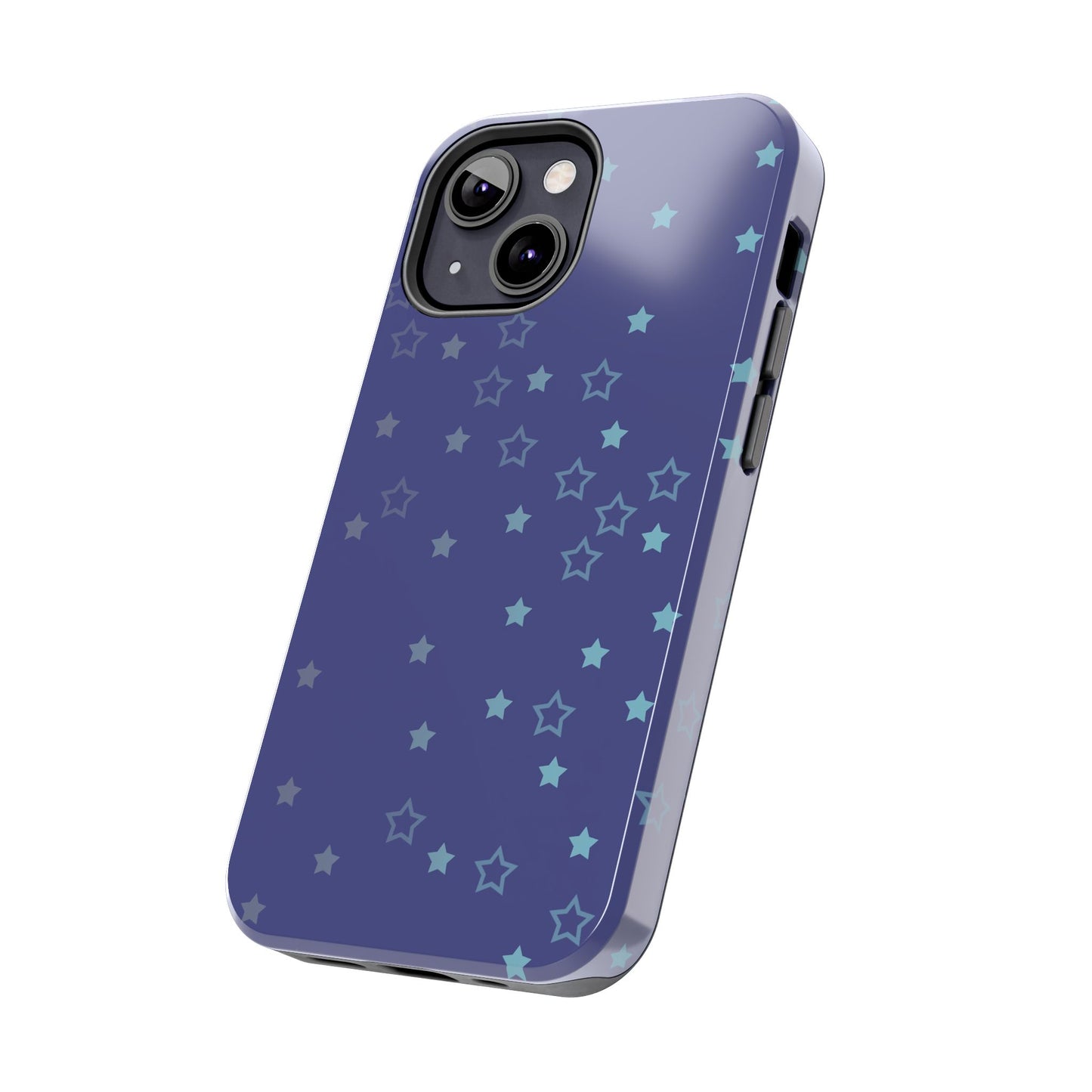 Blue Starfall Tough Phone Case – Celestial Blue Star Cover, Galaxy-Inspired Night Sky iPhone Accessory