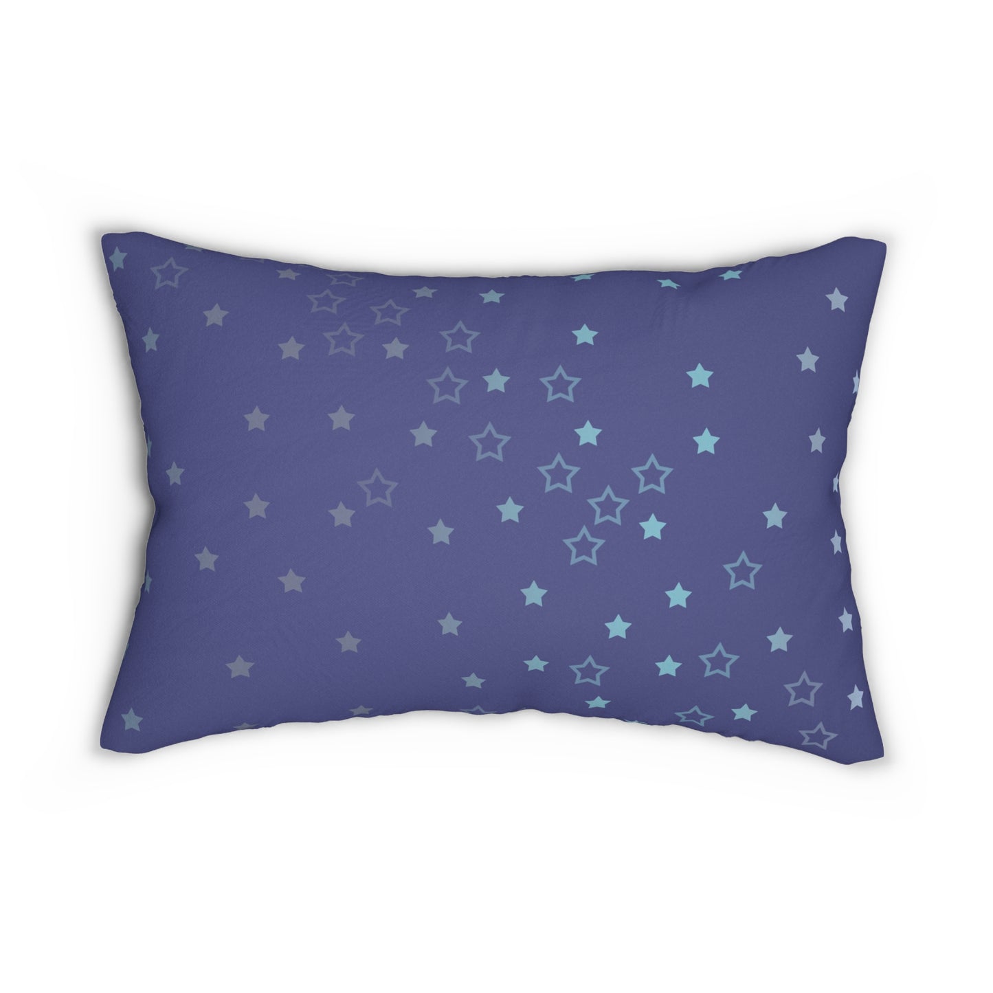 Blue Starfall Lumbar Pillow – Celestial Decorative Throw Pillow for Modern Home Decor