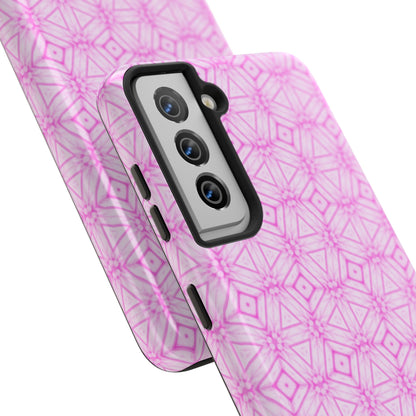Cherry Blossom Patchwork Tough Case – Sakura Floral Pink Spring Floral Pattern Phone Case for Samsung Galaxy and iPhone