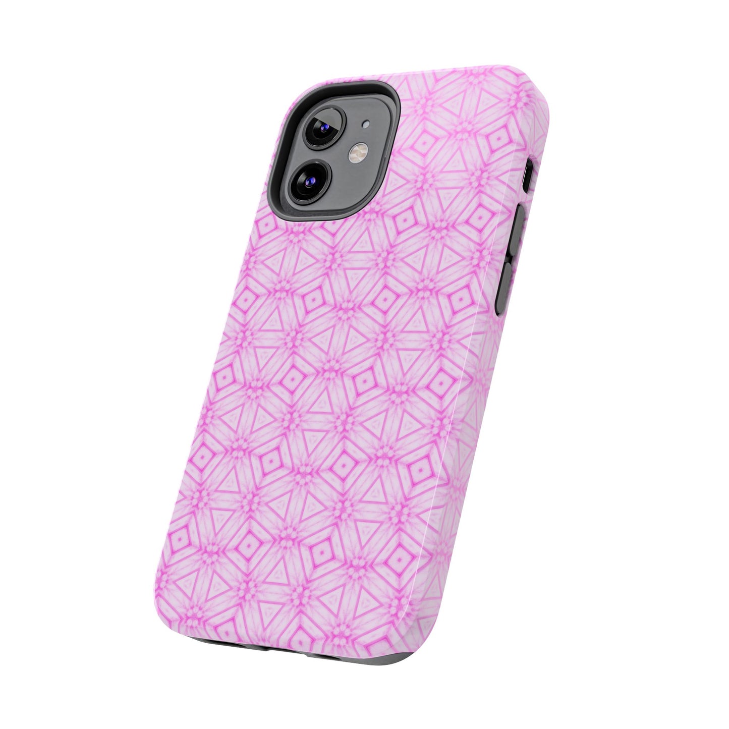 Cherry Blossom Patchwork Tough Case – Sakura Floral Pink Spring Floral Pattern Phone Case for Samsung Galaxy and iPhone