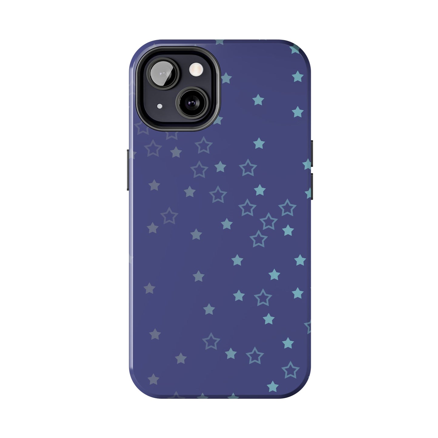 Blue Starfall Tough Phone Case – Celestial Blue Star Cover, Galaxy-Inspired Night Sky iPhone Accessory