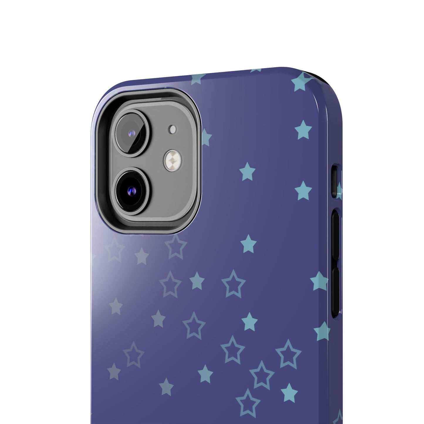 Blue Starfall Tough Phone Case – Celestial Blue Star Cover, Galaxy-Inspired Night Sky iPhone Accessory