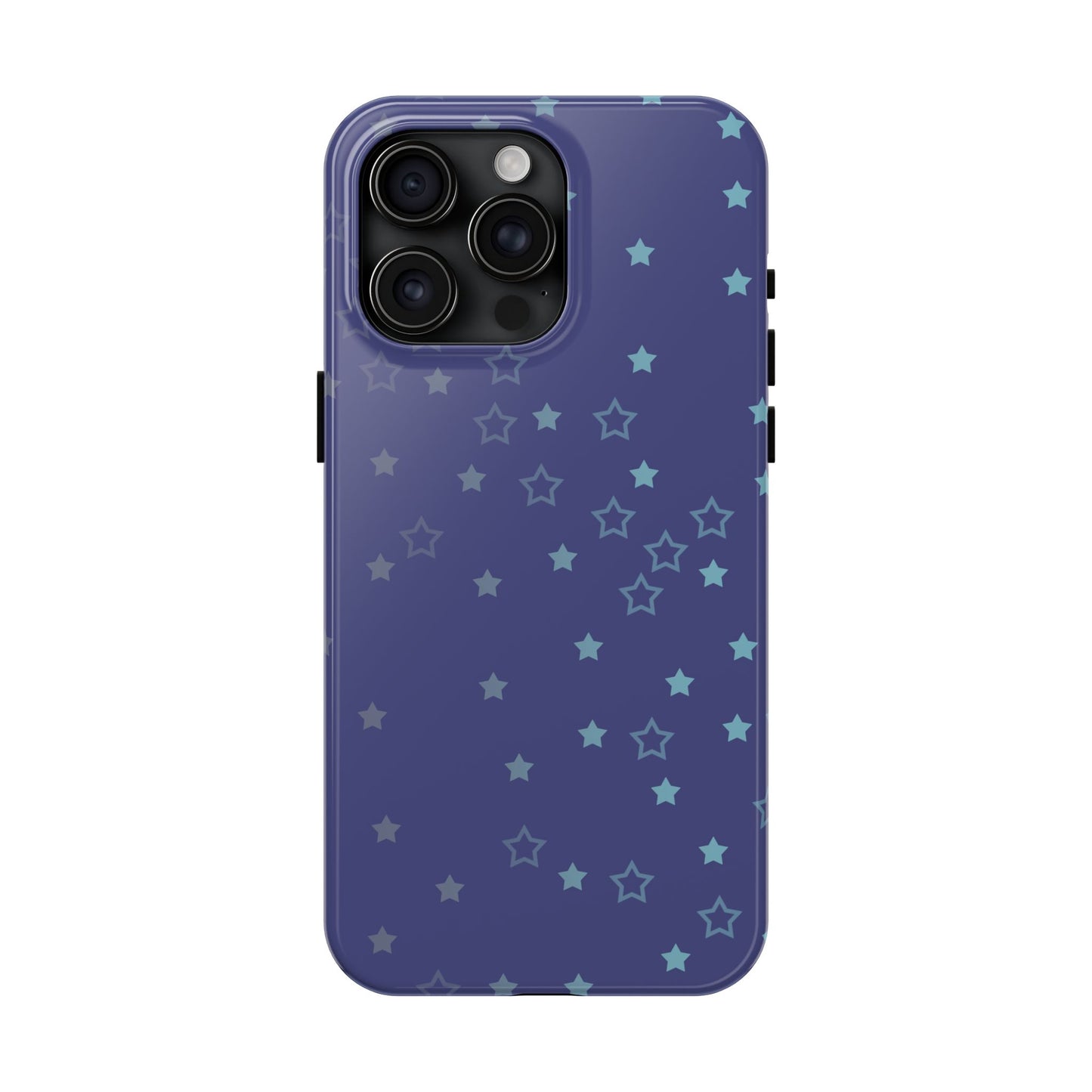 Blue Starfall Tough Phone Case – Celestial Blue Star Cover, Galaxy-Inspired Night Sky iPhone Accessory