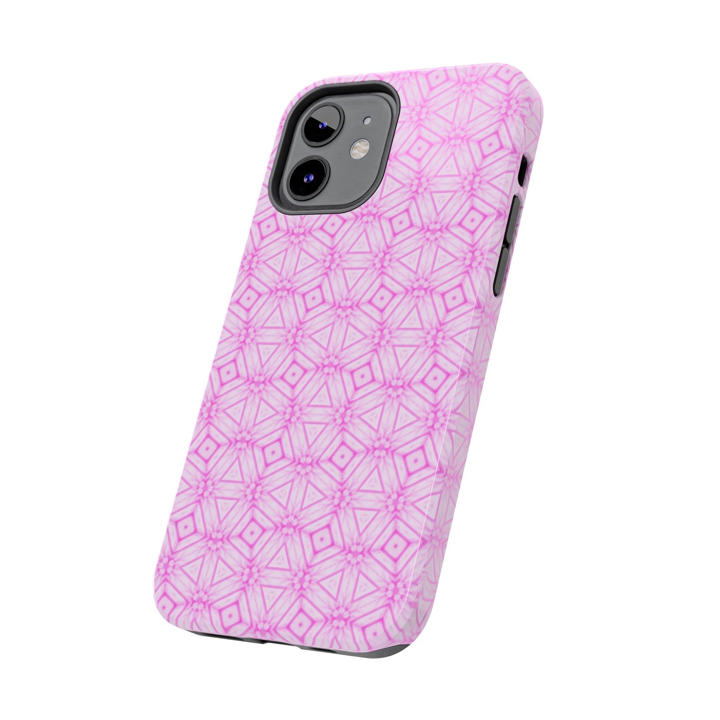 Cherry Blossom Patchwork Tough Case – Sakura Floral Pink Spring Floral Pattern Phone Case for Samsung Galaxy and iPhone