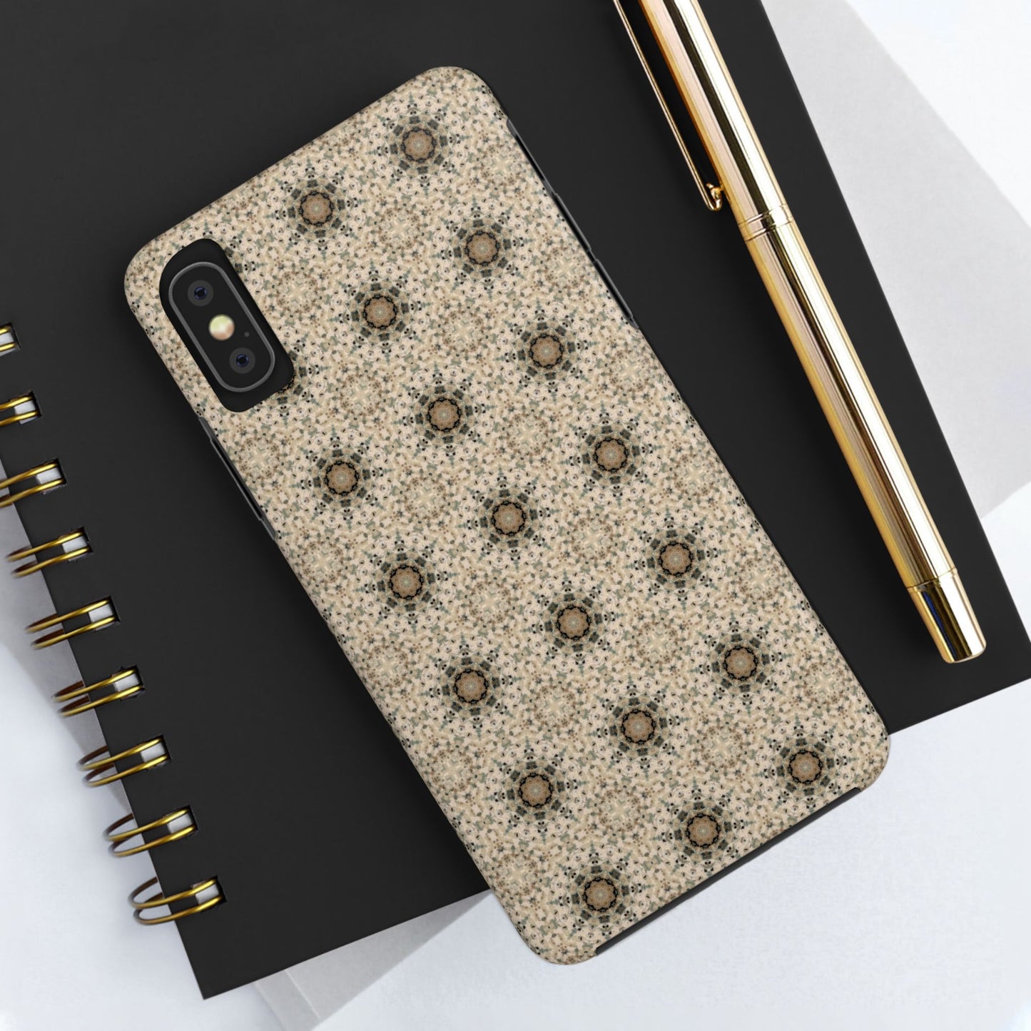 Desert Suns Phone Case – Boho Neutral Sun Pattern, Beige Aesthetic Protective Case for iPhone & Android