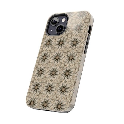 Desert Suns Phone Case – Boho Neutral Sun Pattern, Beige Aesthetic Protective Case for iPhone & Android