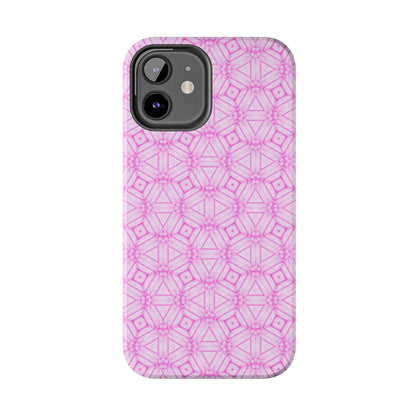 Cherry Blossom Patchwork Tough Case – Sakura Floral Pink Spring Floral Pattern Phone Case for Samsung Galaxy and iPhone