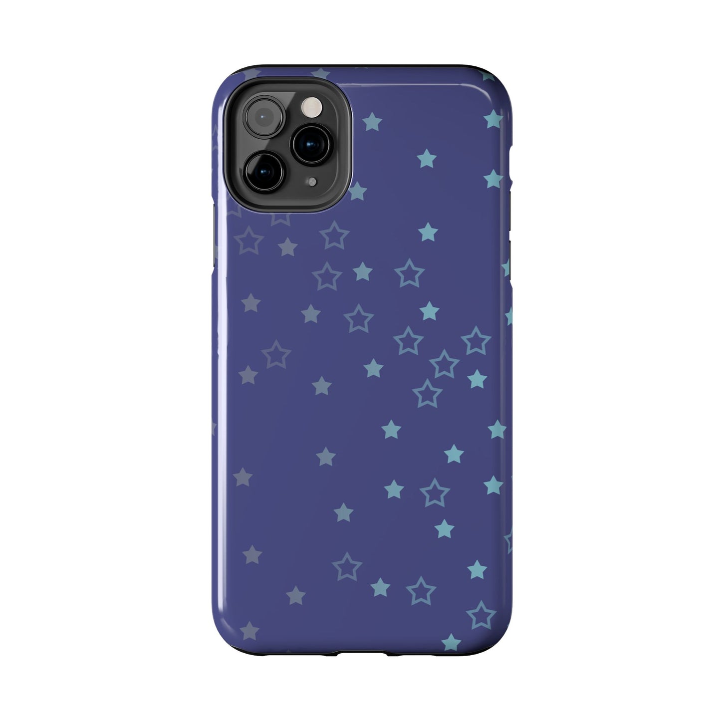Blue Starfall Tough Phone Case – Celestial Blue Star Cover, Galaxy-Inspired Night Sky iPhone Accessory