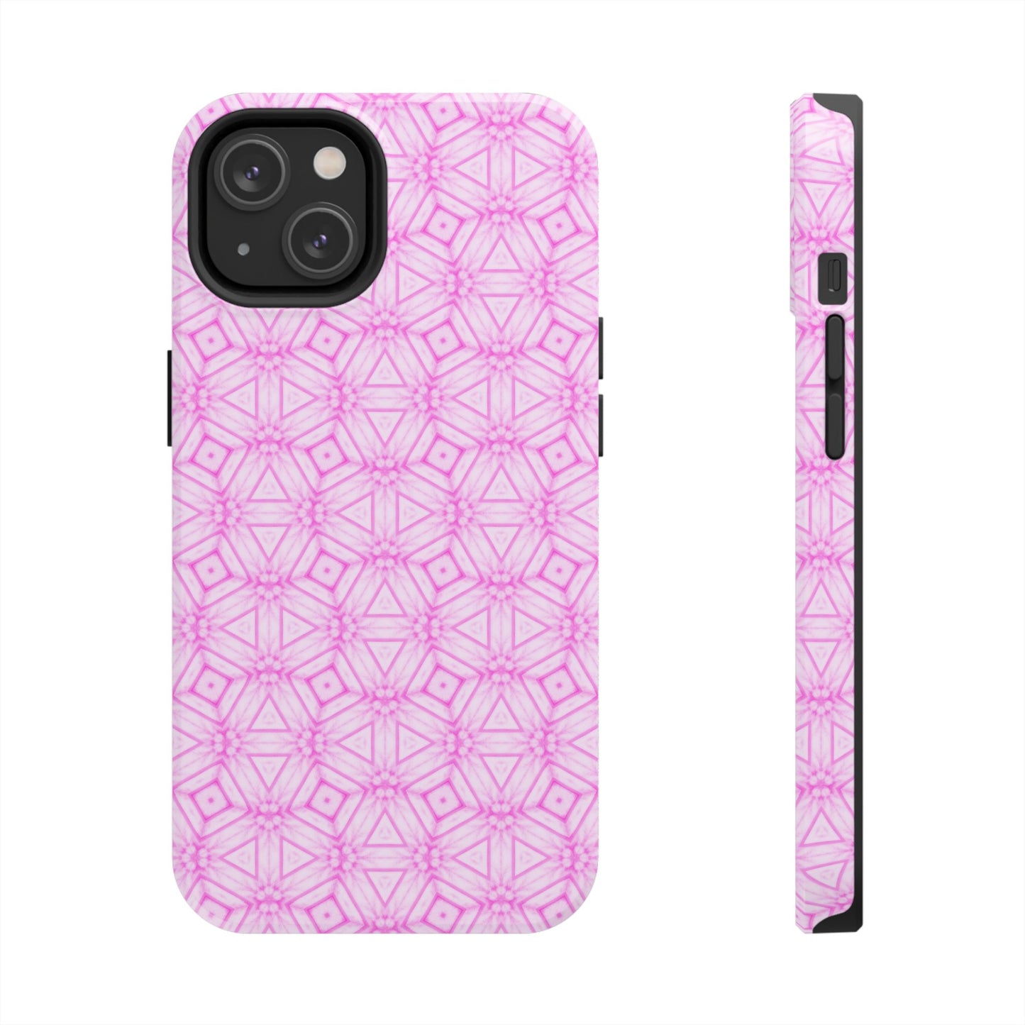 Cherry Blossom Patchwork Tough Case – Sakura Floral Pink Spring Floral Pattern Phone Case for Samsung Galaxy and iPhone