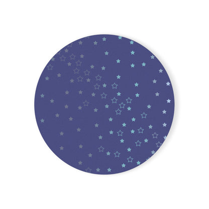 Blue Starfall Coaster – Celestial Blue Star Drink Coaster, Night Sky Galaxy-Inspired Table Accessory