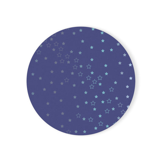 Blue Starfall Coaster – Celestial Blue Star Drink Coaster, Night Sky Galaxy-Inspired Table Accessory