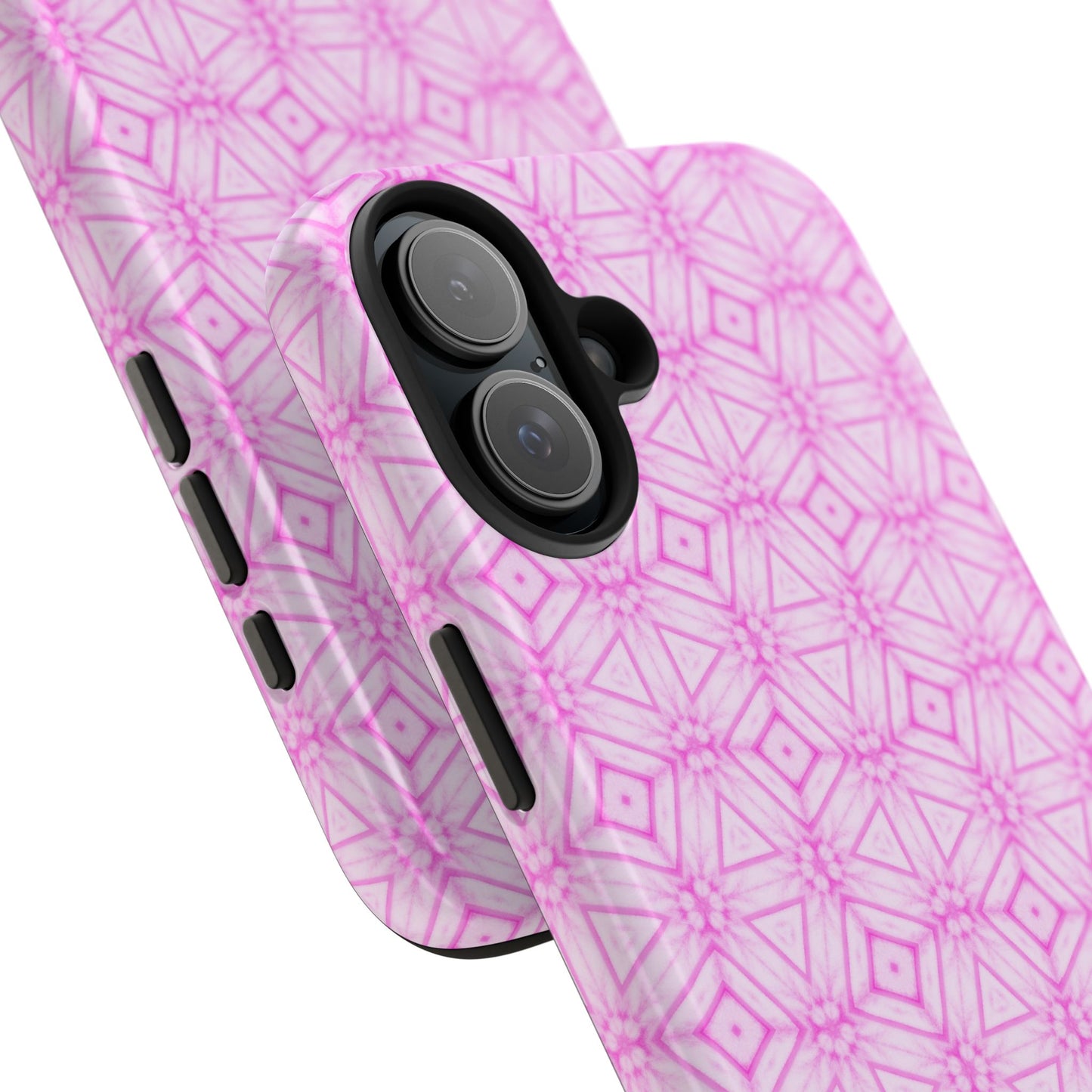 Cherry Blossom Patchwork Tough Case – Sakura Floral Pink Spring Floral Pattern Phone Case for Samsung Galaxy and iPhone