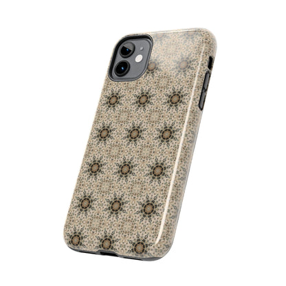 Desert Suns Phone Case – Boho Neutral Sun Pattern, Beige Aesthetic Protective Case for iPhone & Android