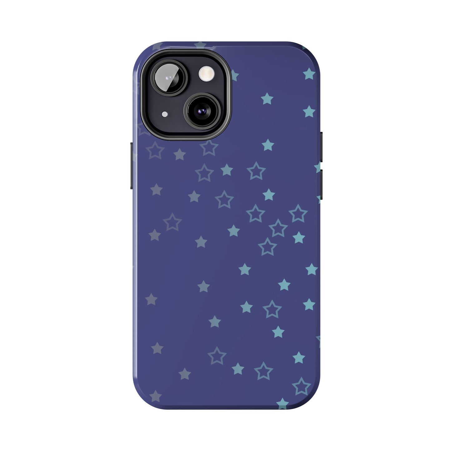 Blue Starfall Tough Phone Case – Celestial Blue Star Cover, Galaxy-Inspired Night Sky iPhone Accessory