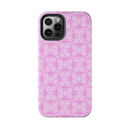Cherry Blossom Patchwork Tough Case – Sakura Floral Pink Spring Floral Pattern Phone Case for Samsung Galaxy and iPhone
