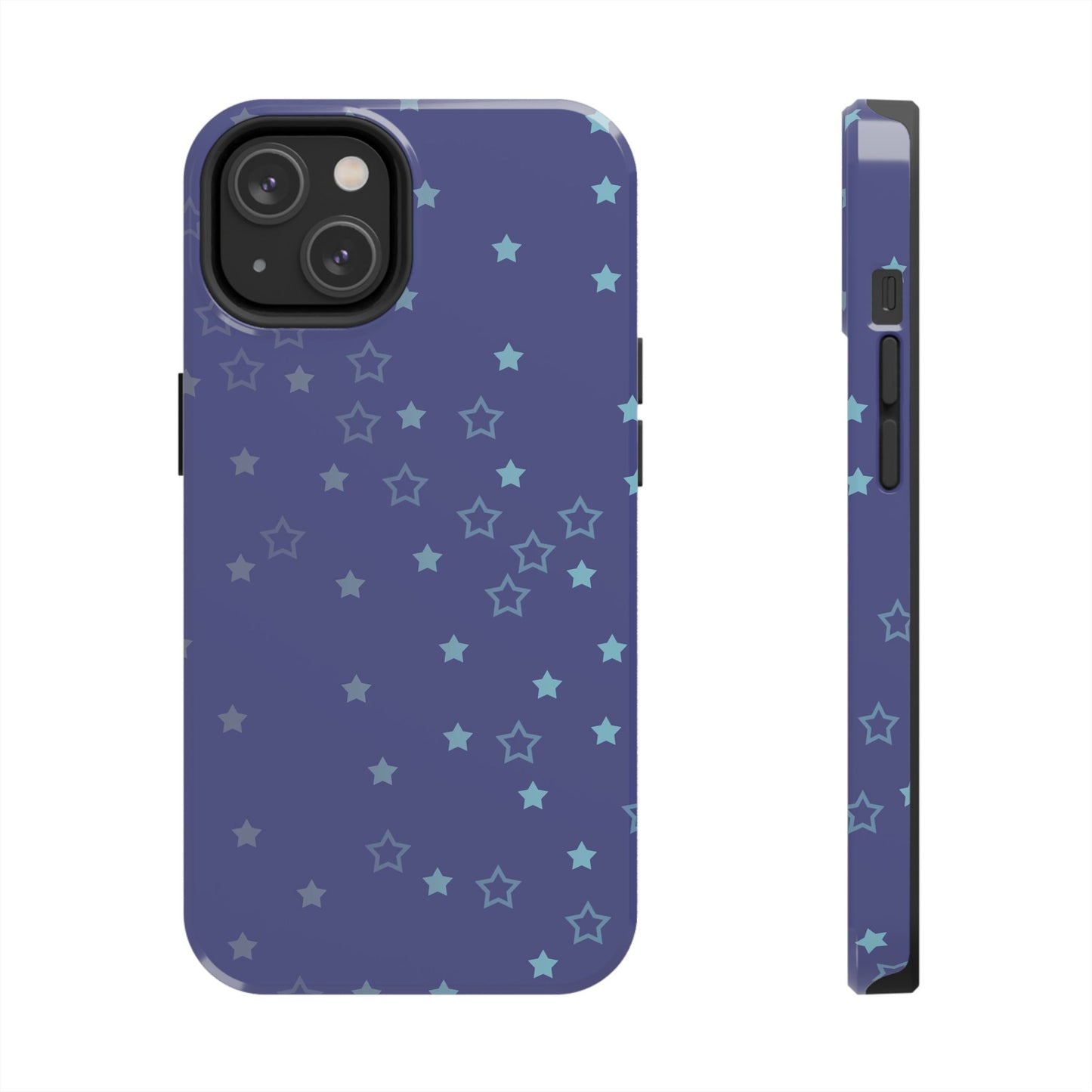 Blue Starfall Tough Phone Case – Celestial Blue Star Cover, Galaxy-Inspired Night Sky iPhone Accessory