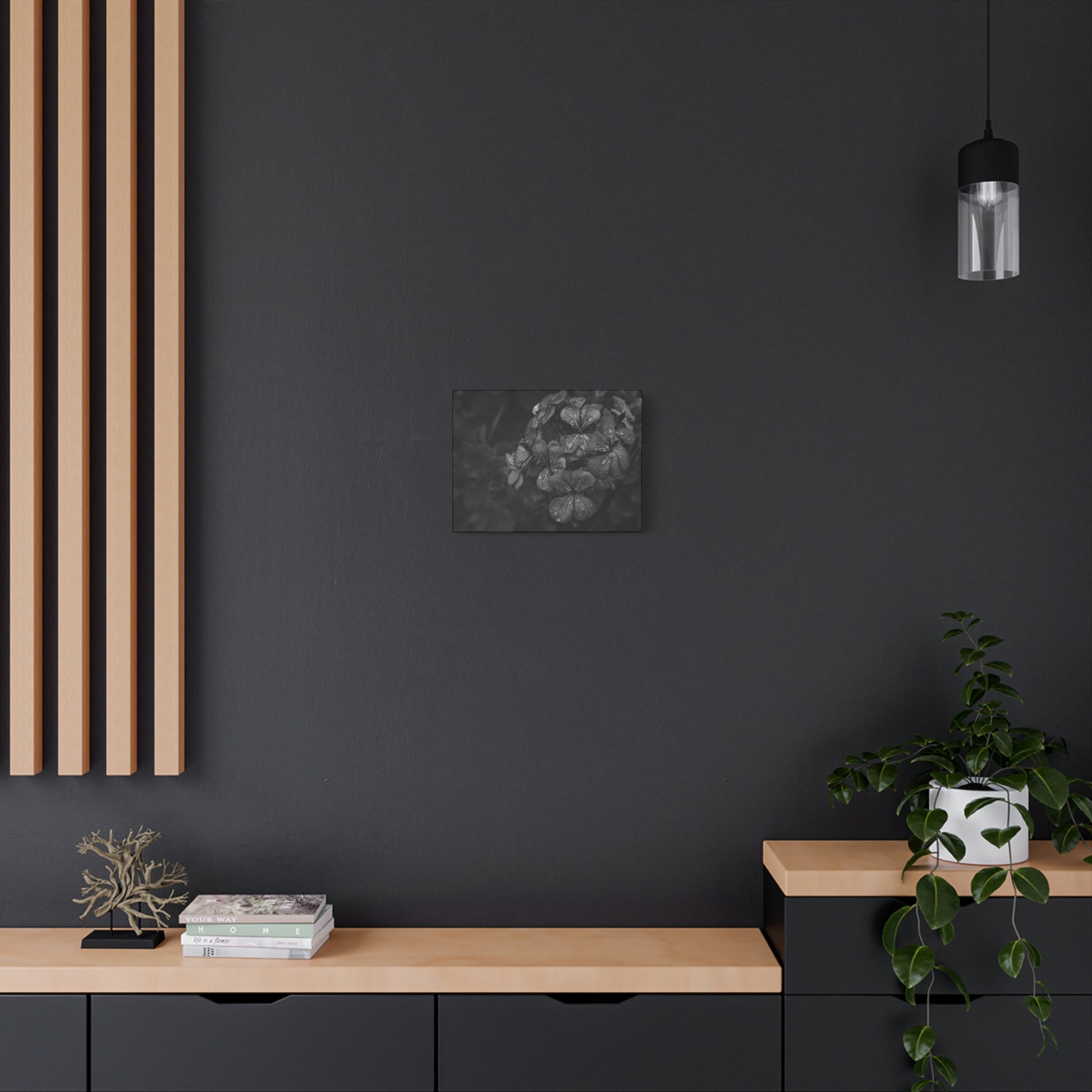 Geranium canvas wall art for nature-inspired interiors