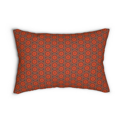 Sun God Mandala Lumbar Pillow – Boho Geometric Throw Pillow for Cozy Modern or Eclectic Home Decor