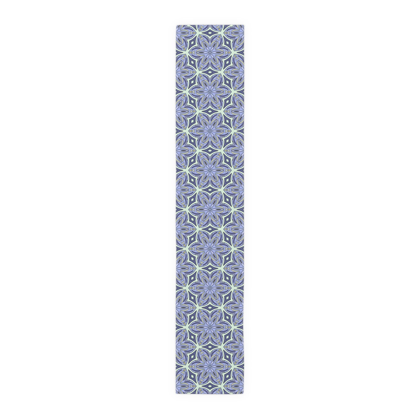 Pale Cornflower Blue and Yellow Table Runner – Elegant Floral Dining Decor for Modern and Traditional Settings