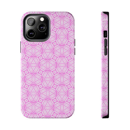 Cherry Blossom Patchwork Tough Case – Sakura Floral Pink Spring Floral Pattern Phone Case for Samsung Galaxy and iPhone