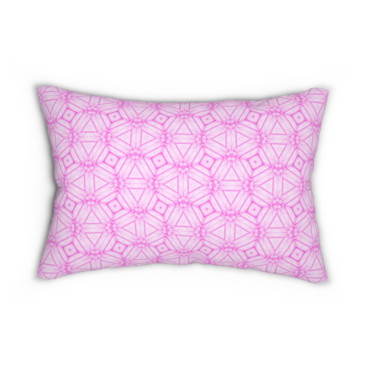 Cherry Blossom Patchwork Lumbar Pillow – Sakura Floral Pink Cushion, Japanese Cherry Blossom Decor