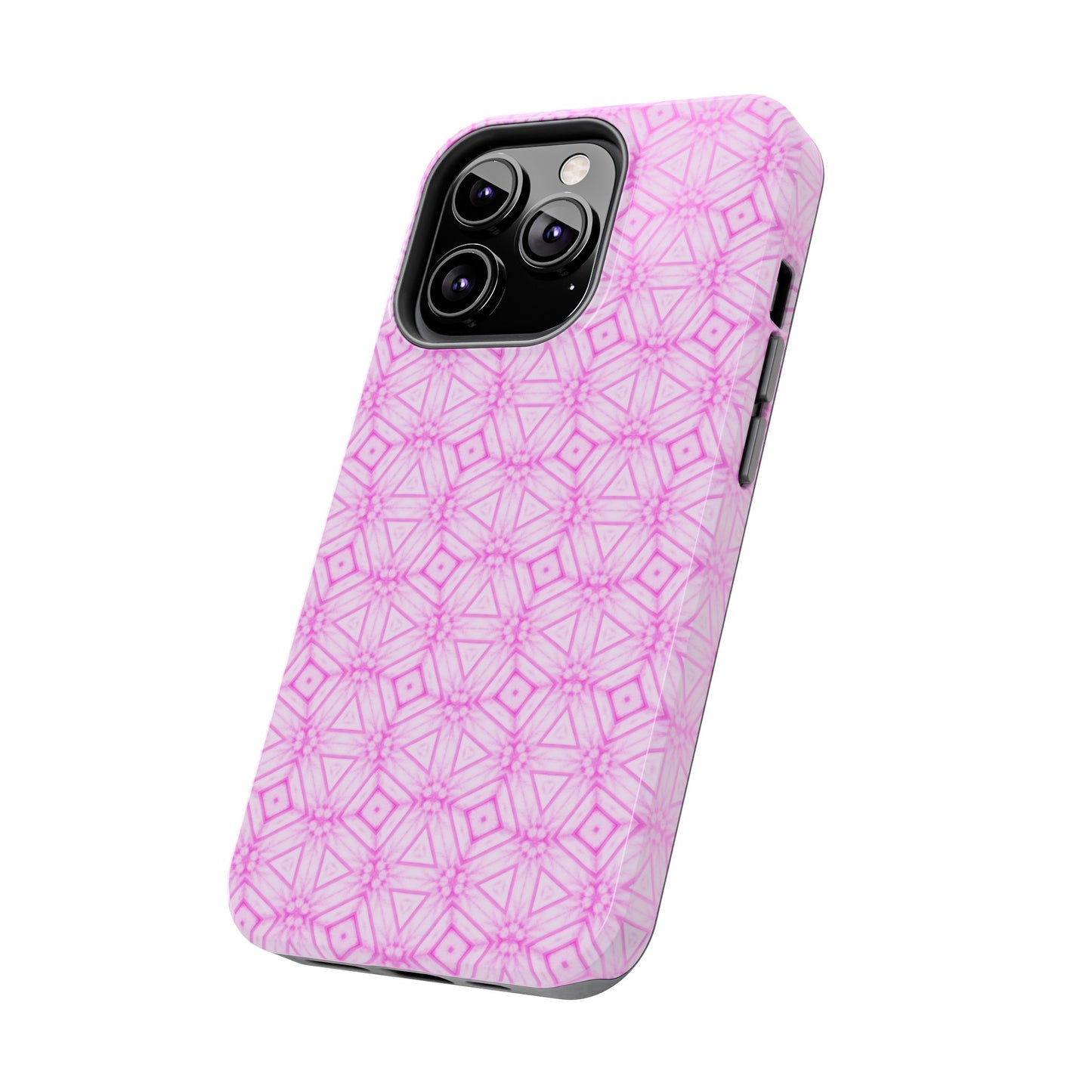 Cherry Blossom Patchwork Tough Case – Sakura Floral Pink Spring Floral Pattern Phone Case for Samsung Galaxy and iPhone