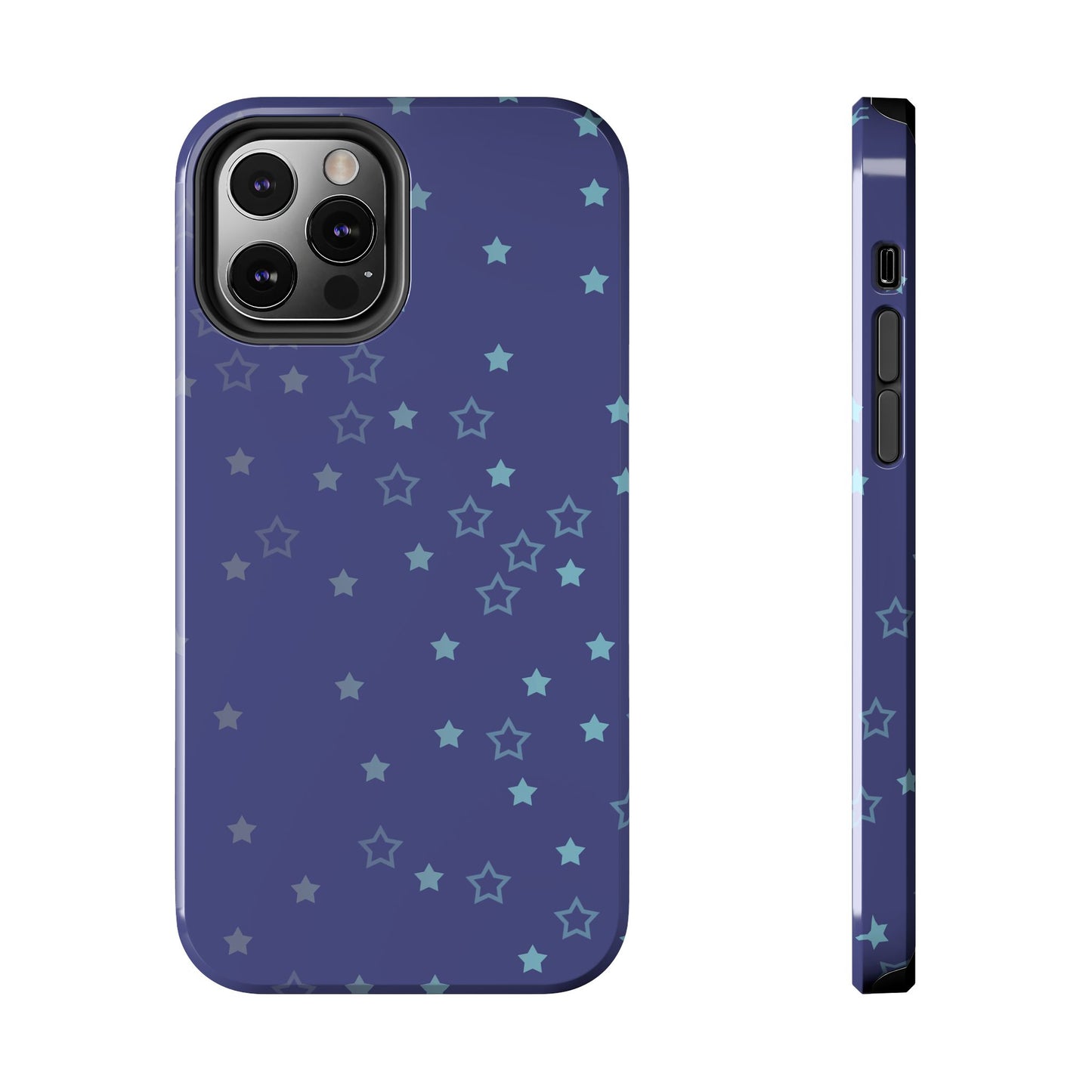 Blue Starfall Tough Phone Case – Celestial Blue Star Cover, Galaxy-Inspired Night Sky iPhone Accessory