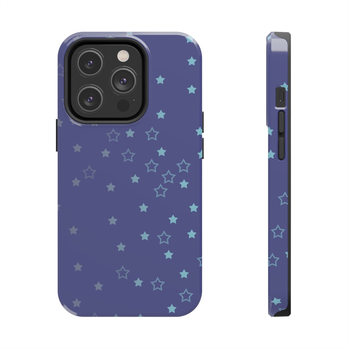 Blue Starfall Tough Phone Case – Celestial Blue Star Cover, Galaxy-Inspired Night Sky iPhone Accessory