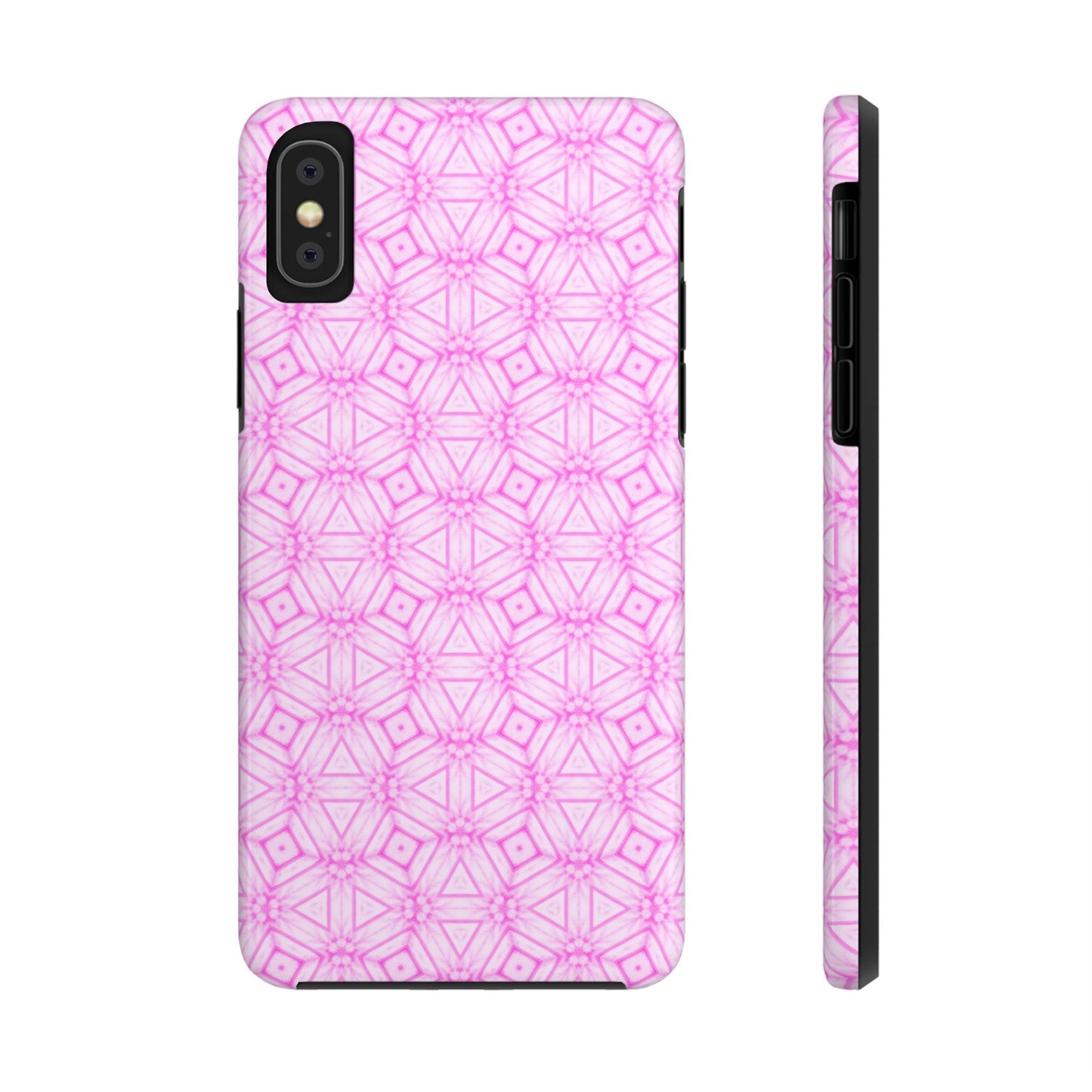 Cherry Blossom Patchwork Tough Case – Sakura Floral Pink Spring Floral Pattern Phone Case for Samsung Galaxy and iPhone