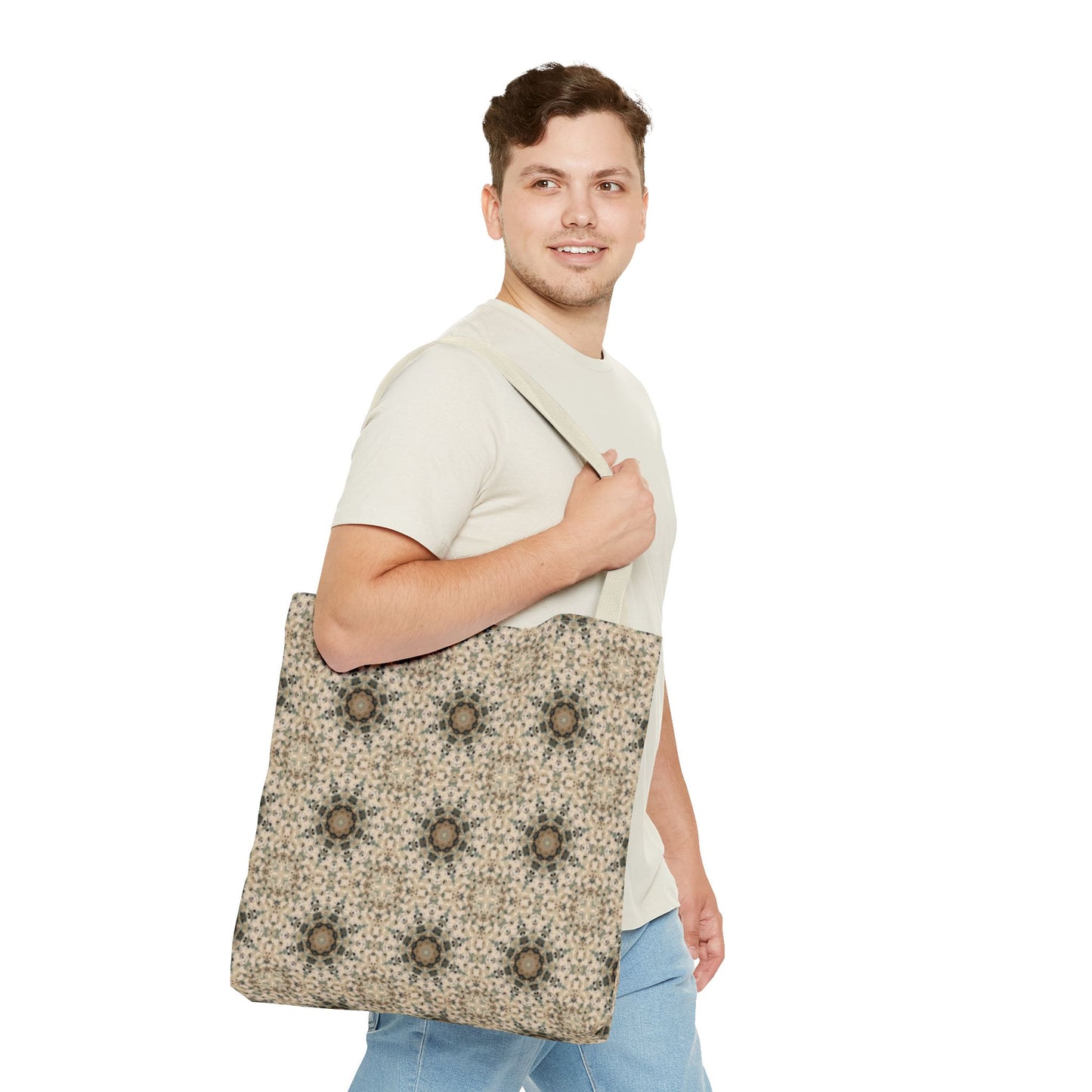 Desert Suns Tote Bag – Boho Desert Sun Pattern, Southwestern Earth-Tone Minimalist Carryall