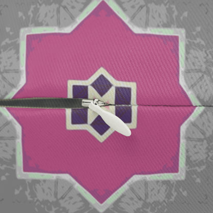 Pink and Gray Floral Lumbar Pillow – Geometric Tile Pattern Cushion for Modern or Boho Chic Decor