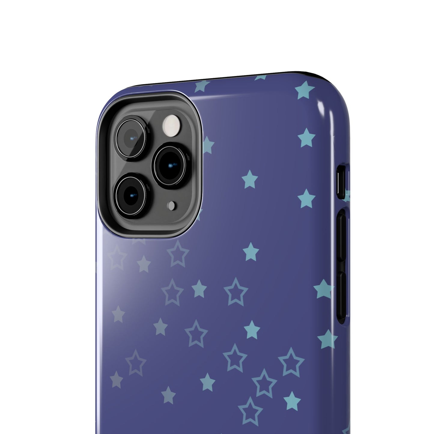 Blue Starfall Tough Phone Case – Celestial Blue Star Cover, Galaxy-Inspired Night Sky iPhone Accessory