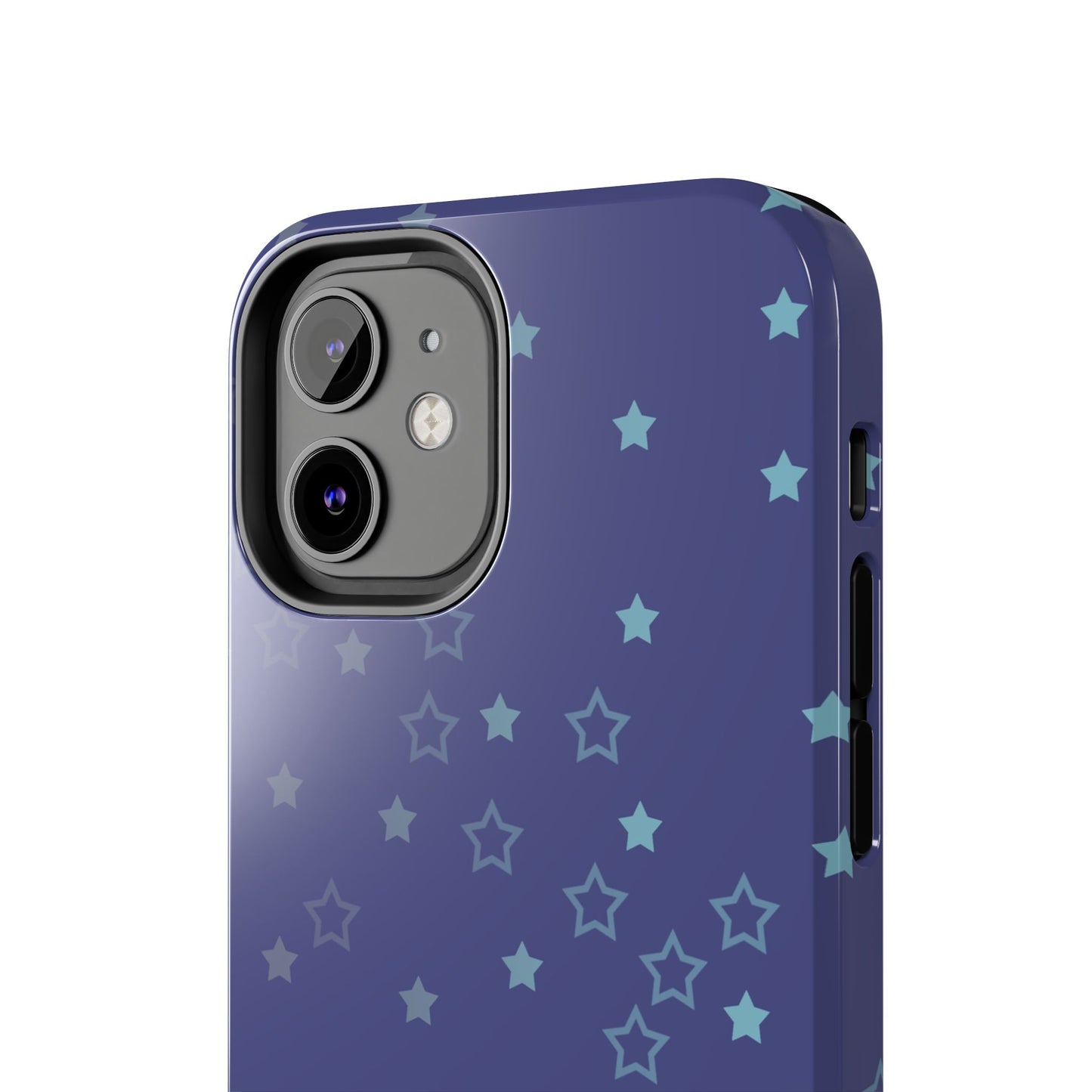 Blue Starfall Tough Phone Case – Celestial Blue Star Cover, Galaxy-Inspired Night Sky iPhone Accessory