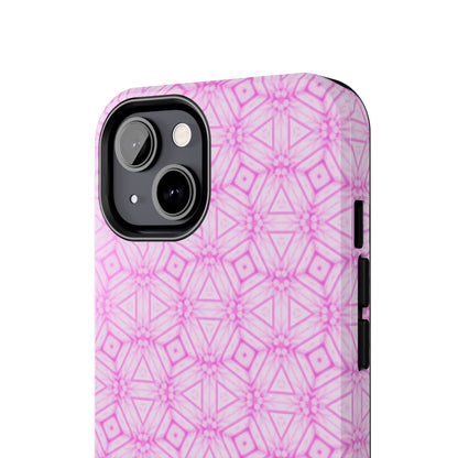 Cherry Blossom Patchwork Tough Case – Sakura Floral Pink Spring Floral Pattern Phone Case for Samsung Galaxy and iPhone