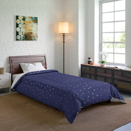 Blue Starfall Comforter – Blue Star Bedding, Celestial Night Sky Comforter, Galaxy-Inspired Bedroom Decor