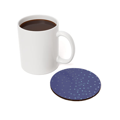 Blue Starfall Coaster – Celestial Blue Star Drink Coaster, Night Sky Galaxy-Inspired Table Accessory