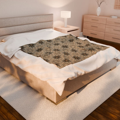 Desert Suns Velveteen Throw Blanket – Warm Southwest-Inspired Sun Pattern for Cozy Modern Homes