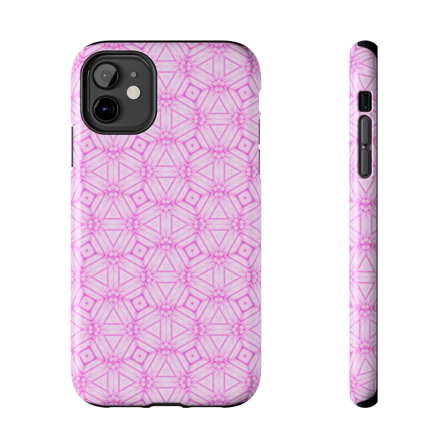 Cherry Blossom Patchwork Tough Case – Sakura Floral Pink Spring Floral Pattern Phone Case for Samsung Galaxy and iPhone
