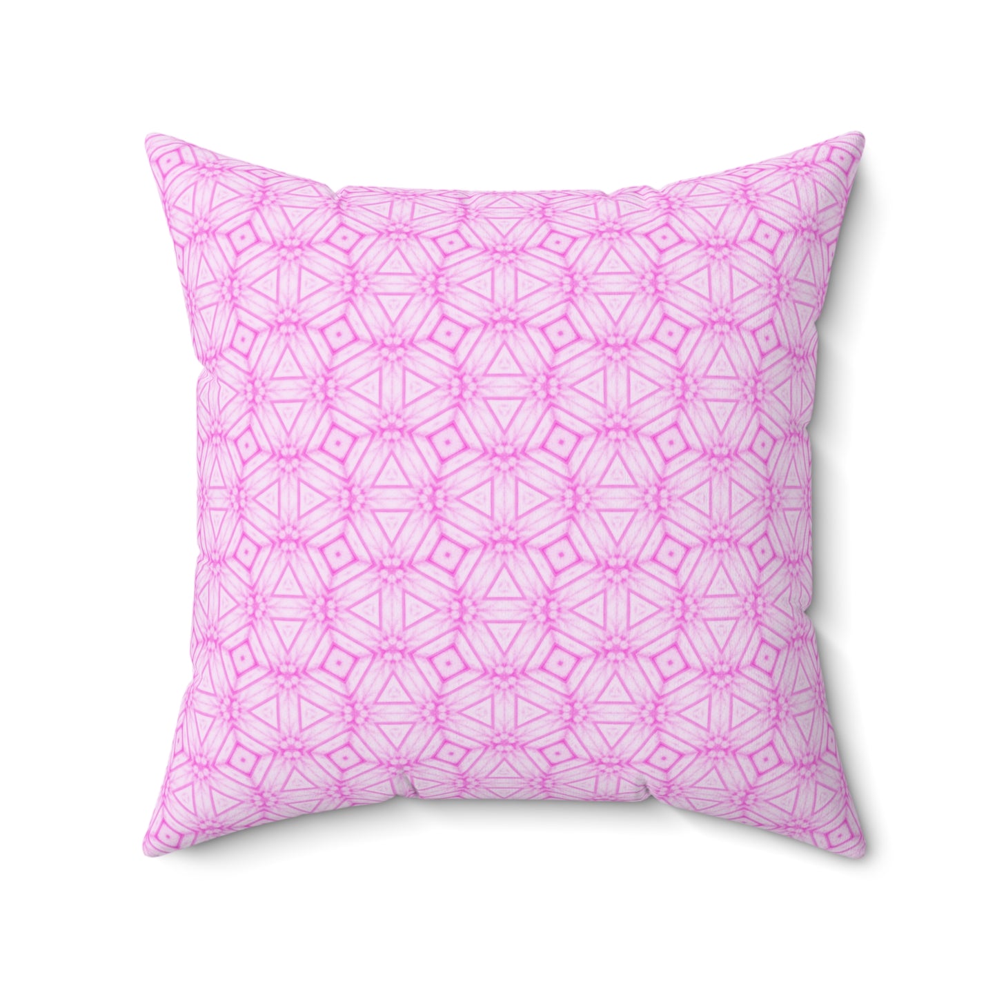 Cherry Blossom Patchwork Square Pillow – Sakura Floral Decorative Cushion, Pink Cherry Blossom Art