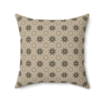 Desert Suns Square Pillow – Boho Desert Sun Throw Pillow, Southwestern Modern Decor Accent