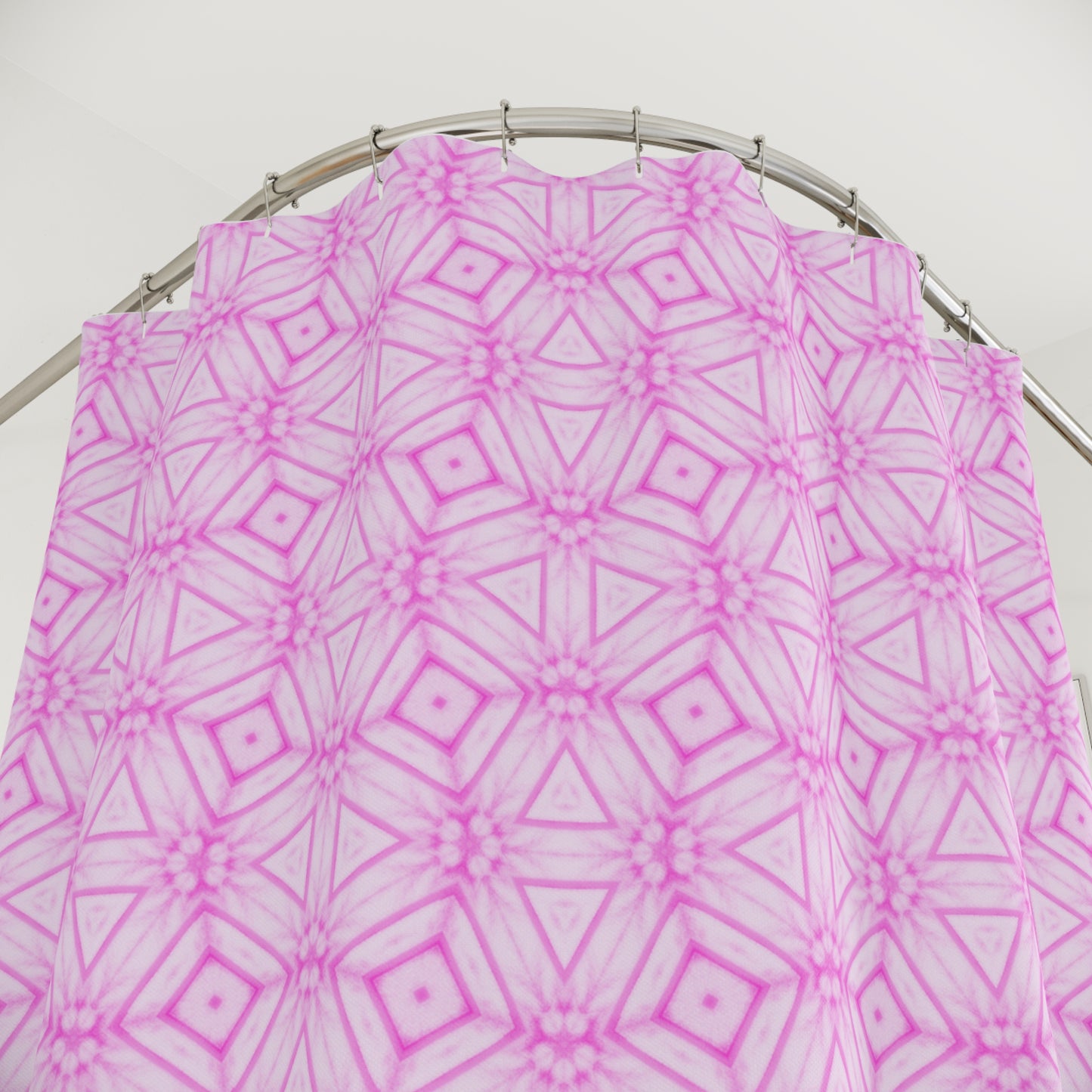 Cherry Blossom Patchwork Shower Curtain – Sakura Floral Bathroom Decor, Japanese Cherry Blossom Design